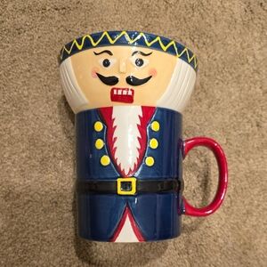 Nutcracker Themed Mug with Red Handle